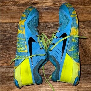 Nike Blue and Yellow Sneakers with Dynamic Design
